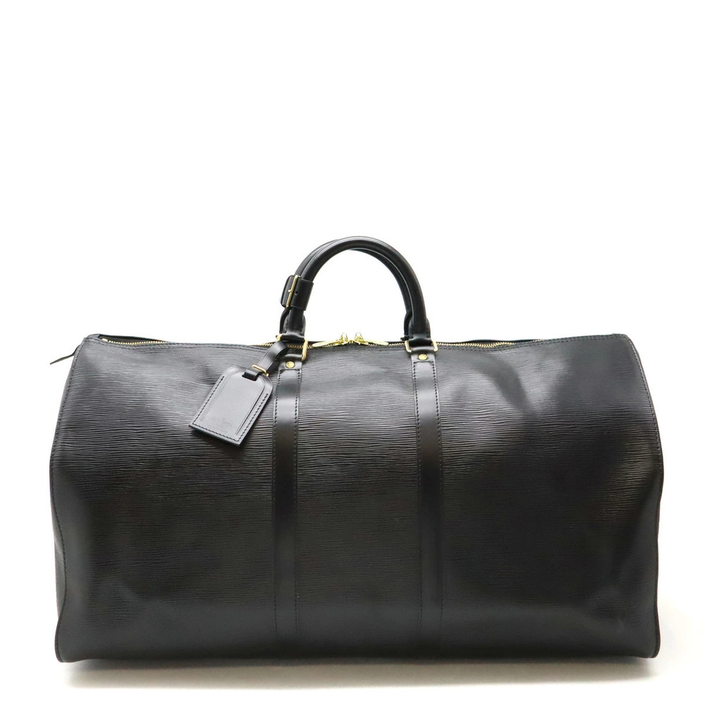 LOUIS VUITTON Epi Keepall Boston Bag Travel Leather Noir Black